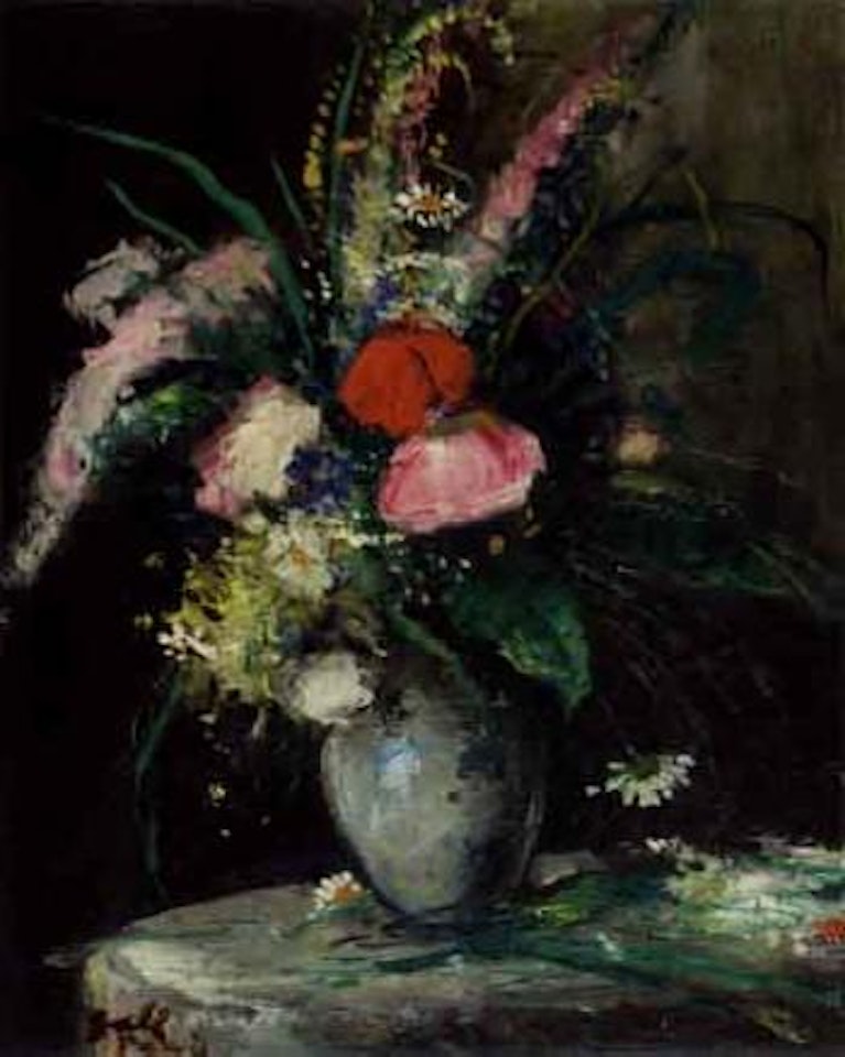 Bouquet champetre aux coquelicots, marguerites et glaieuls by François Gall