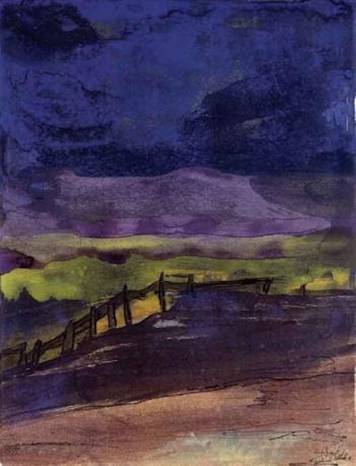 Evening landscape by Emil Nolde