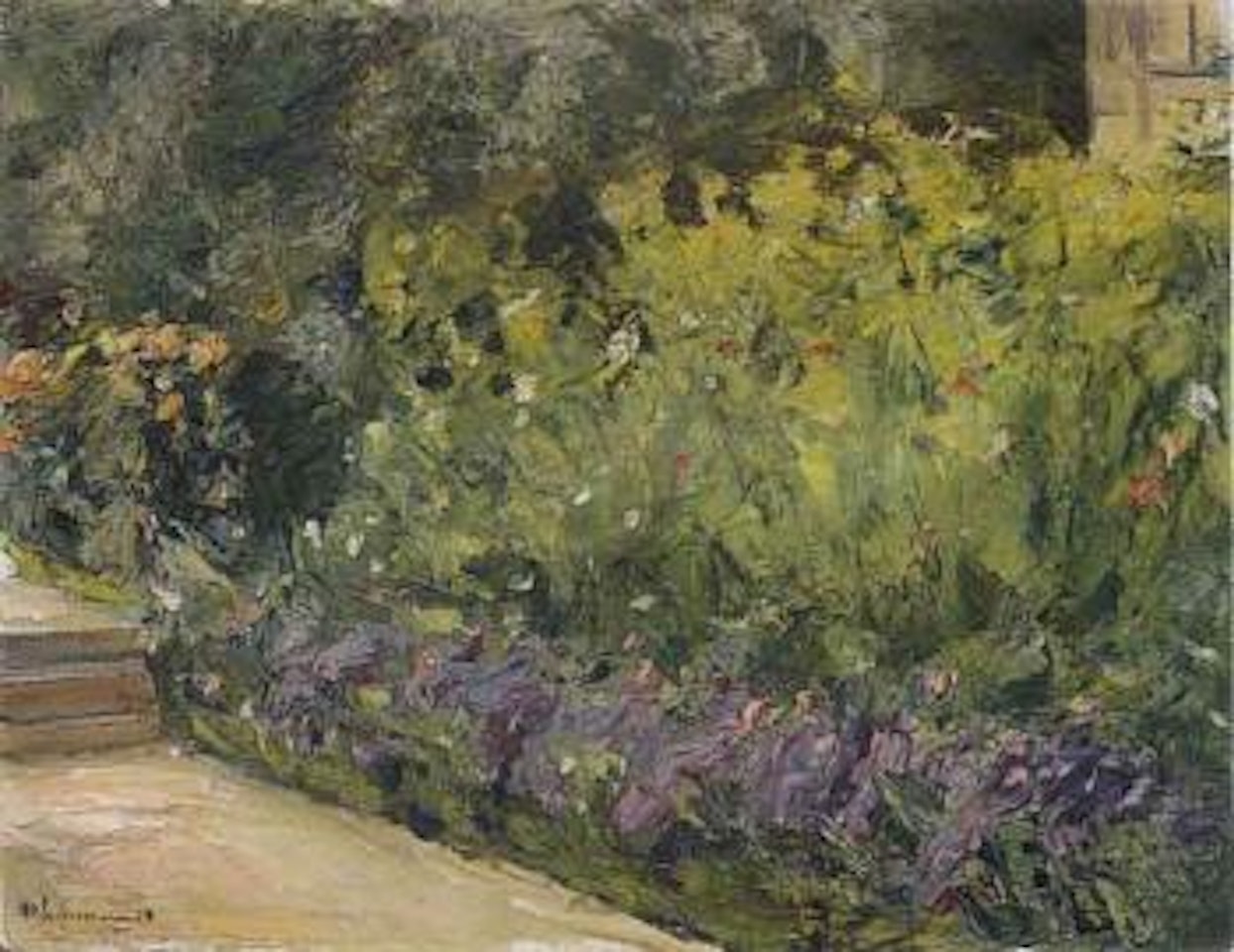 The fruit and vegetable garden in Wannsee, to the north-west by Max Liebermann