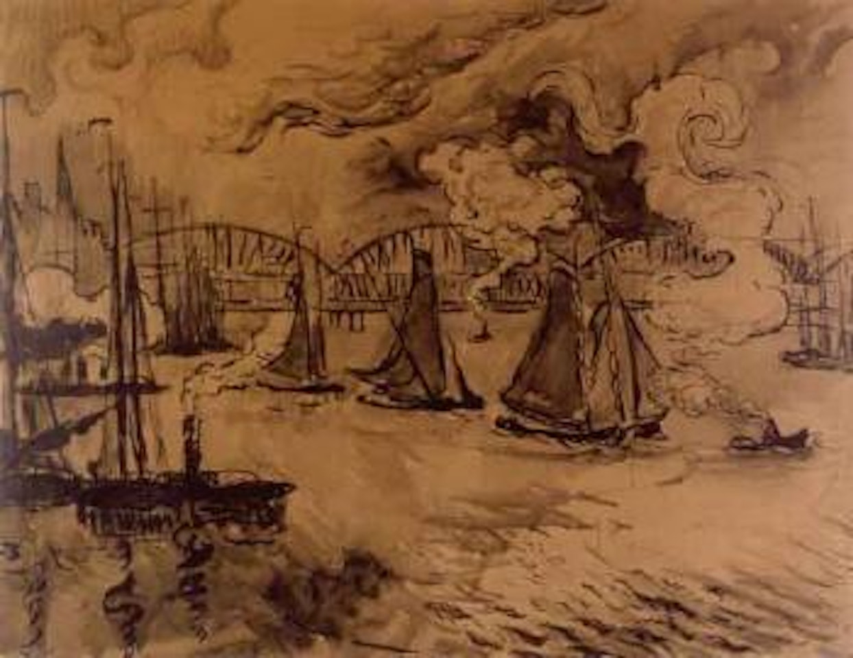 Rotterdam, la Meuse by Paul Signac
