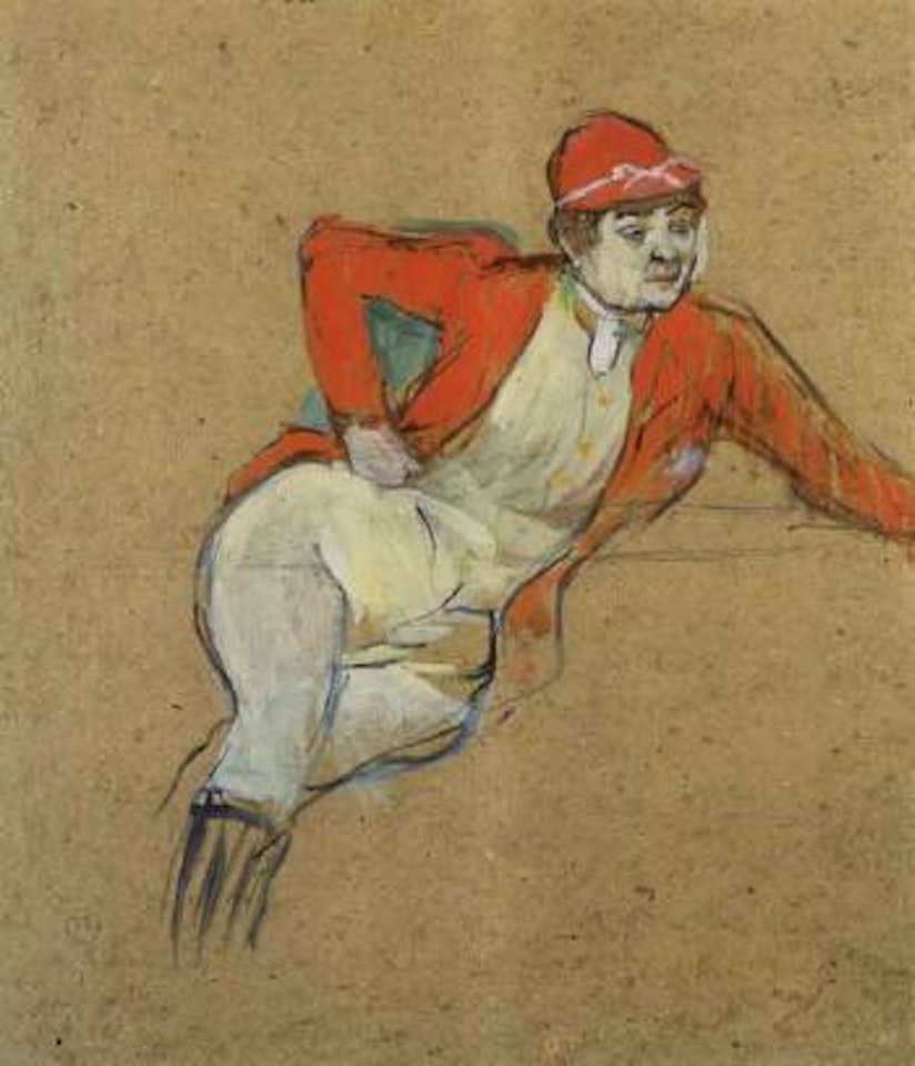 La Macarona en jockey by Henri de Toulouse-Lautrec