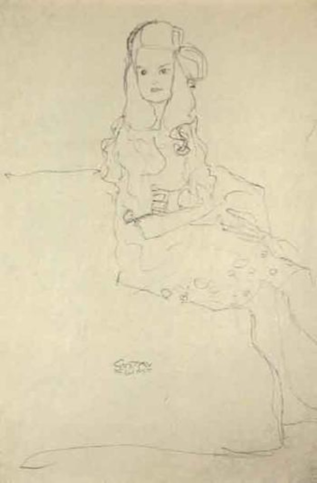 Portrait of Mada Primavesi, seated by Gustav Klimt