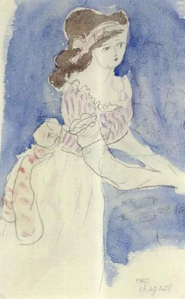 Jeune fille au corset mauve by Marc Chagall