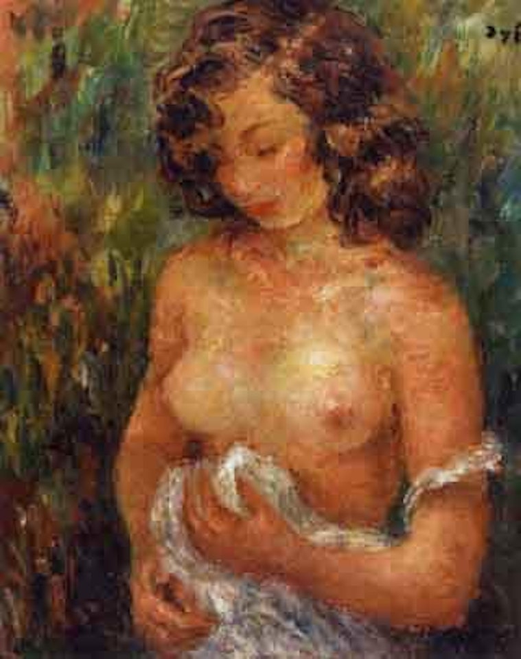 Nude in a garden by Marcel Dyf