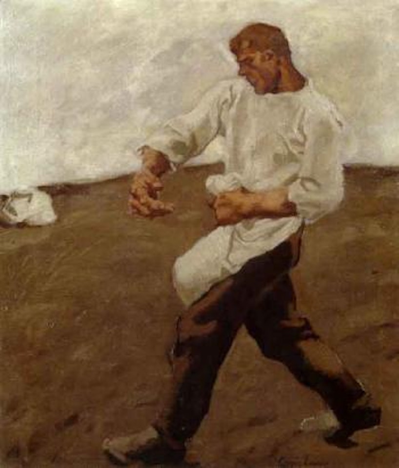 Man sewing seeds by Albin Egger-Lienz