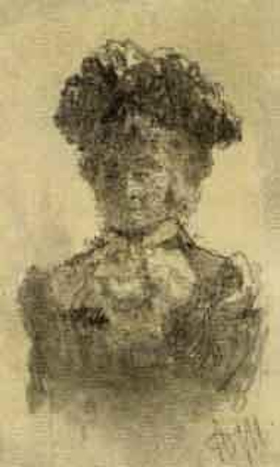 Woman's portrait by Adolph Menzel