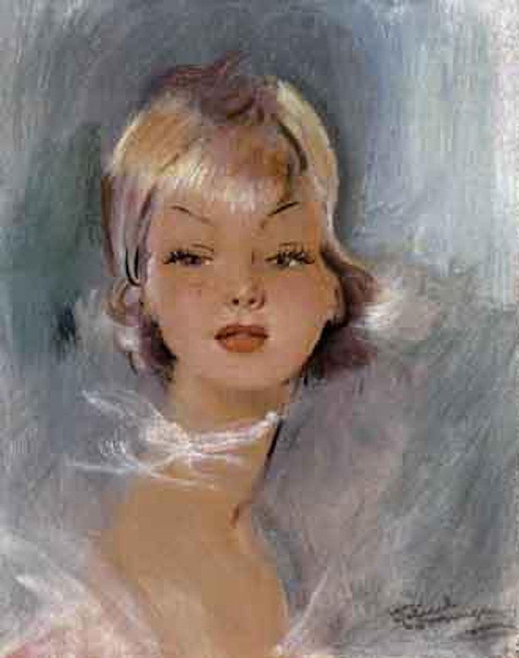 Billy - portrait of young woman by Jean Gabriel Domergue