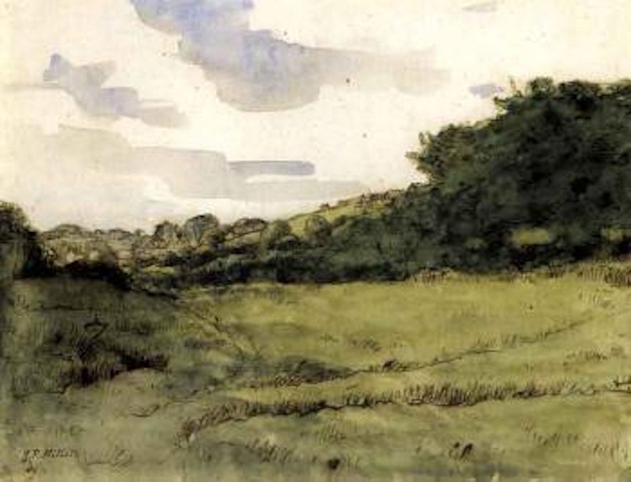 Colline et paturage pres de Gruchy by Jean-François Millet