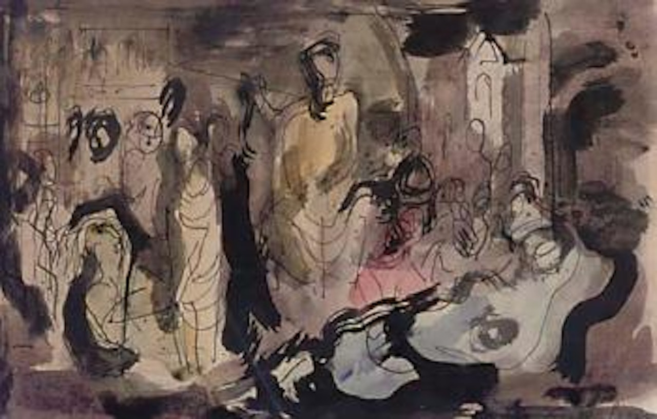 A design for the premiere of Benjamin Brittens The Rape of Lucretia by John Piper