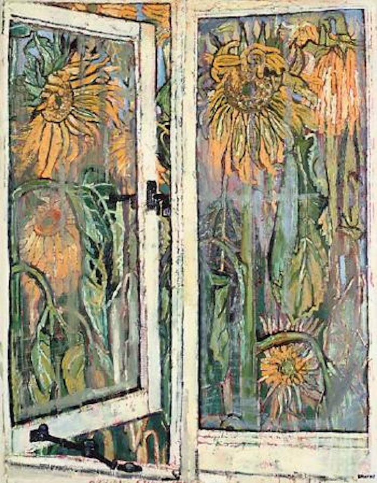 Crying sunflowers by John Bratby