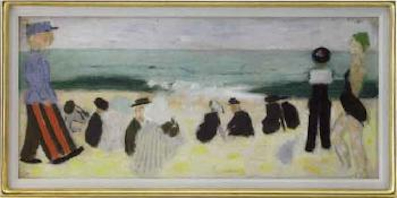 French beach scene by Ragnar Sandberg