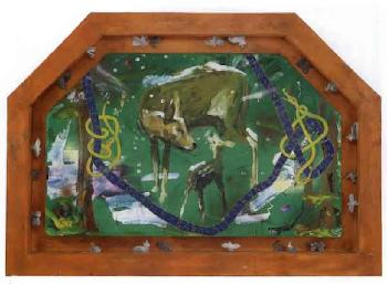 Mother and young - deer and kid by Ernst Billgren