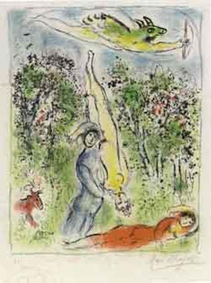 Sur la terre des dieux - nous habitons parmi les fleurs by Marc Chagall