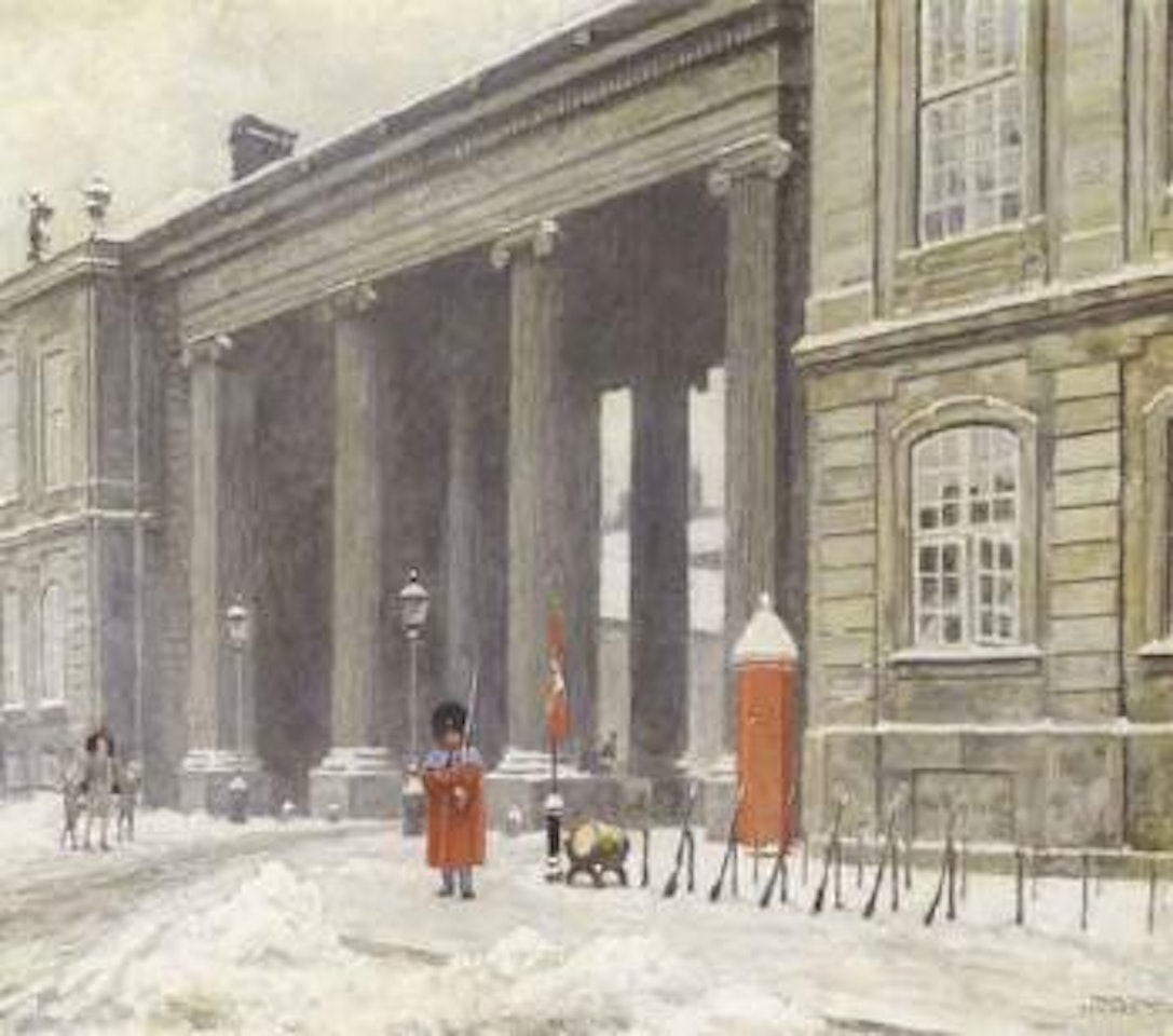 Guardsman outside Amalienborg Palace by Paul Fischer