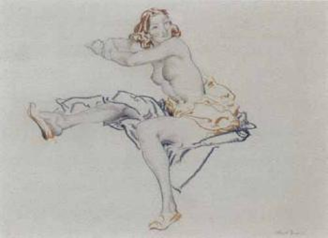 Young witch in slippers by William Russell Flint