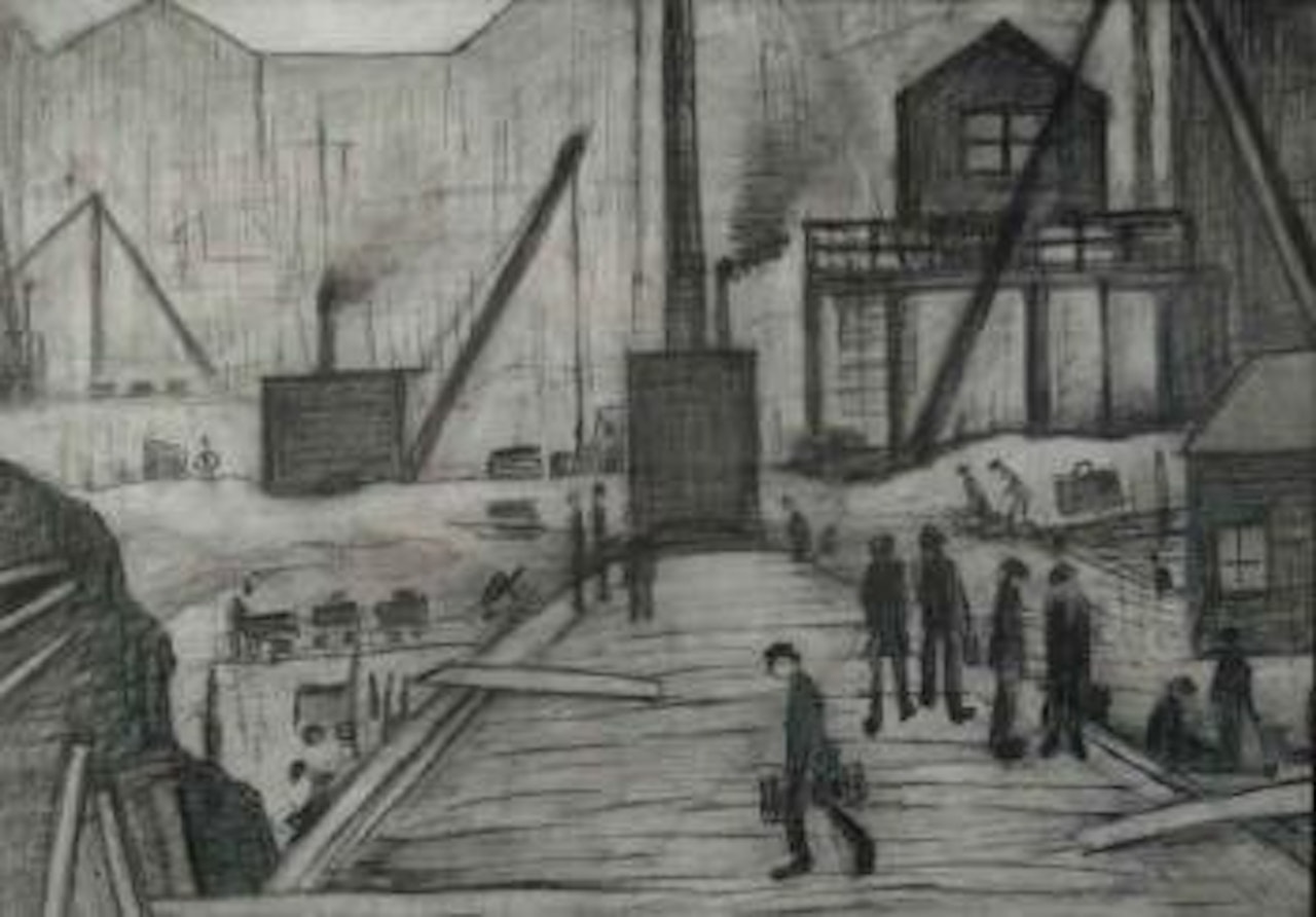 Rebuilding of Rylands Department Store, Piccadilly, Manchester by Laurence Stephen Lowry