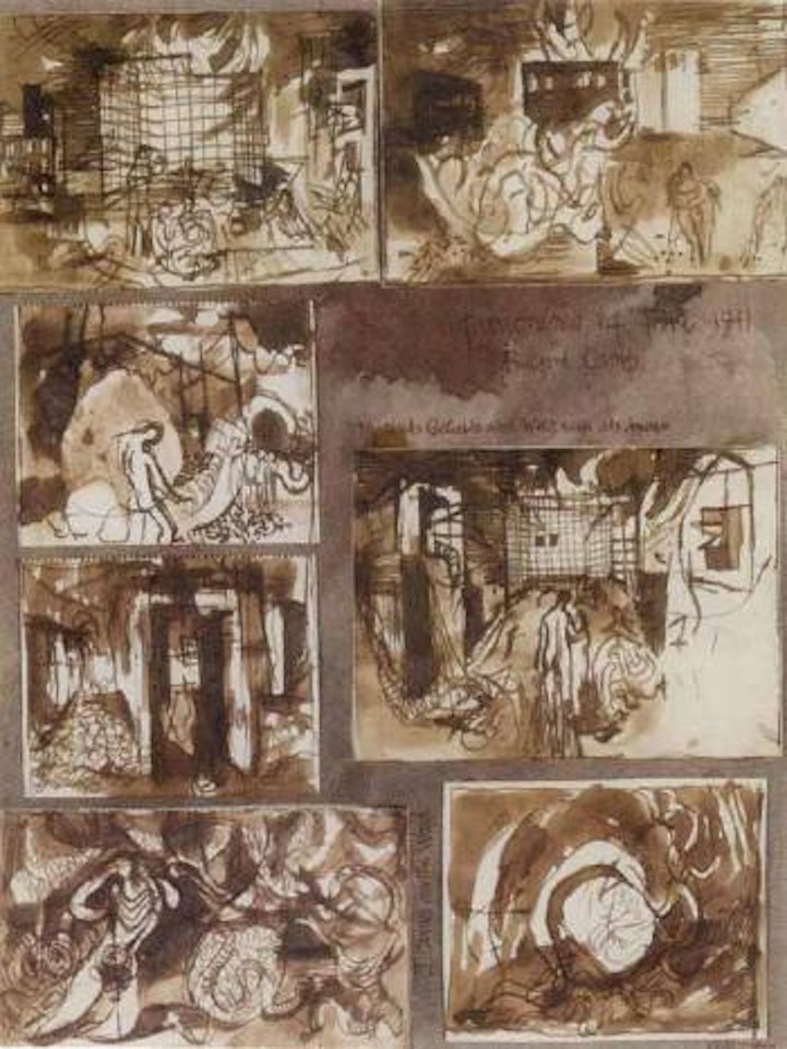 Panorama of fire by Keith Vaughan