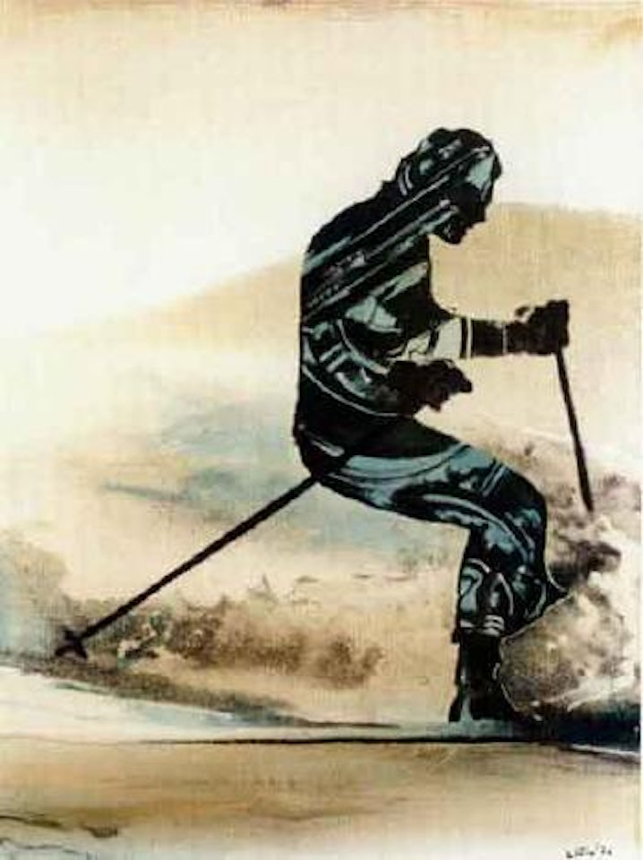 Skier by Gianni Bertini