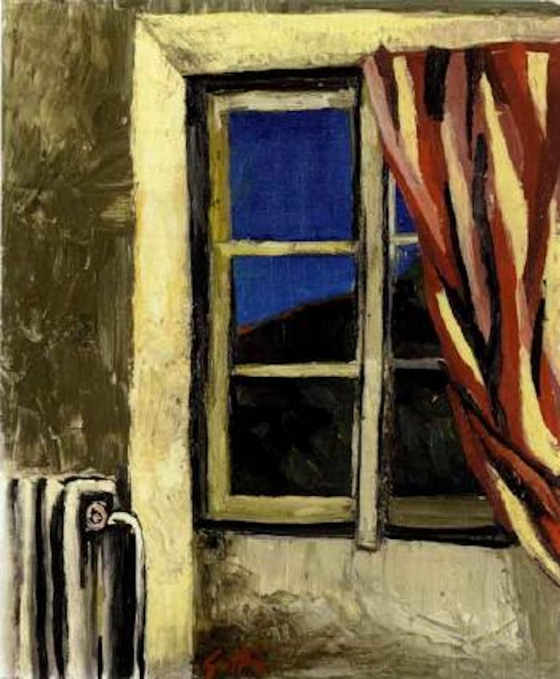 Window with red curtain by Renato Guttuso