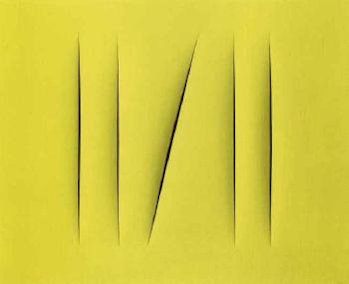 Spatial concept, waiting by Lucio Fontana