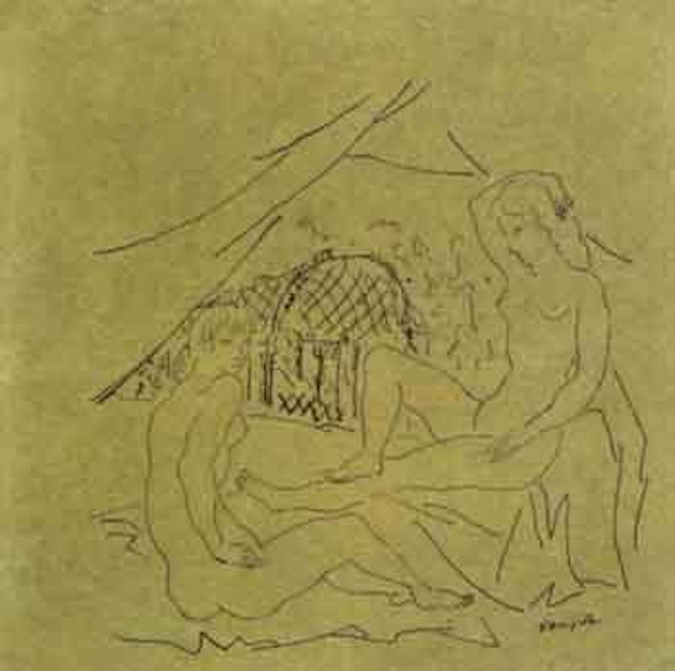 Nus assis by Leonard Tsuguharu Foujita