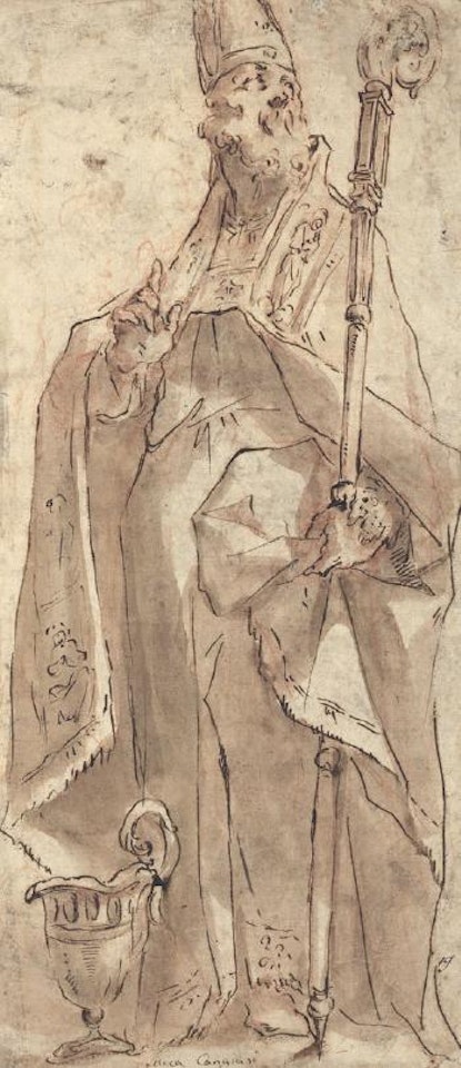 Bishop in full regalia by Gaspare Diziani
