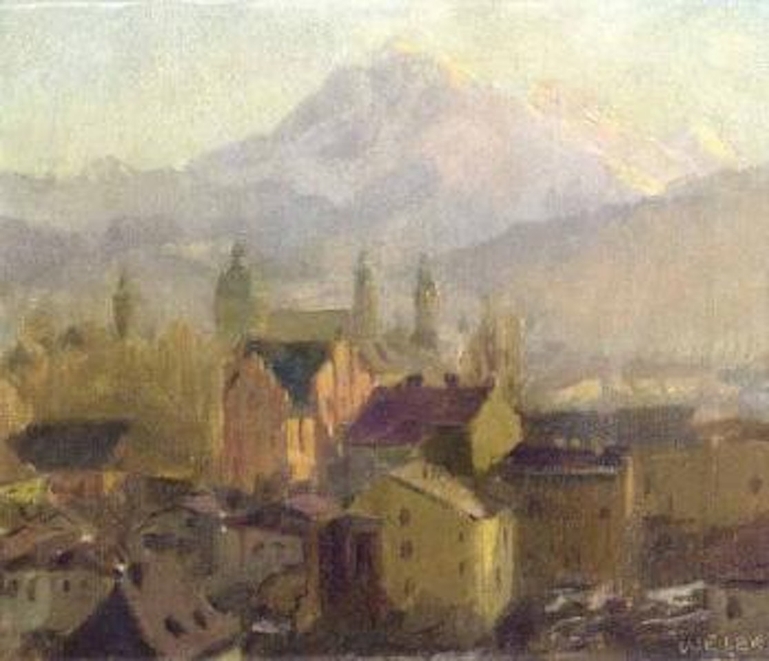 Innsbruck with the Serles by Max Weiler