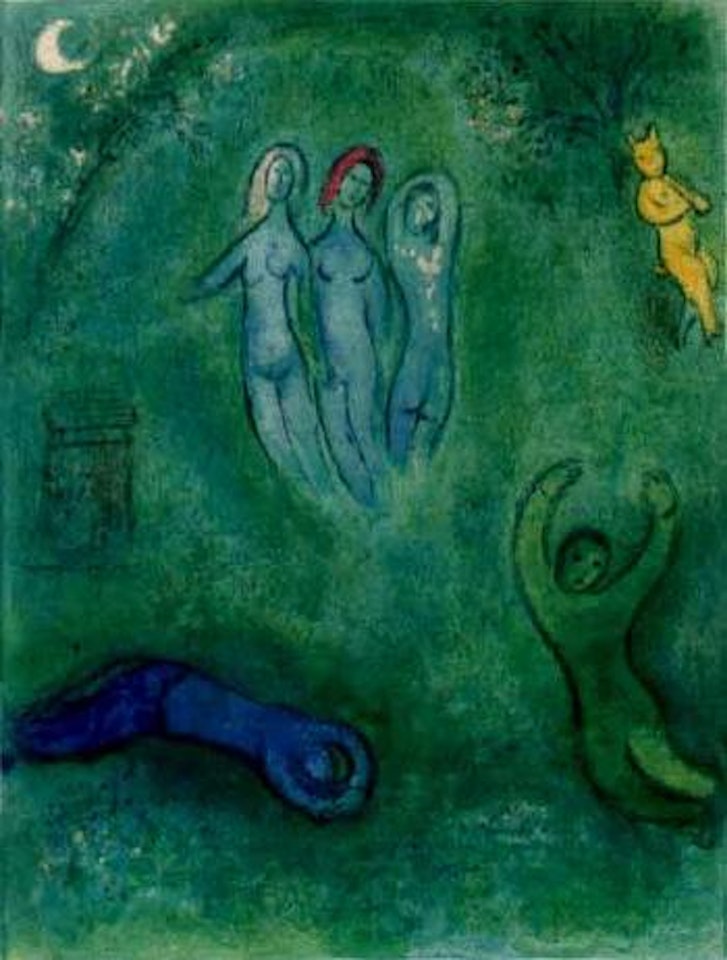 Daphnis' dream and the nymphs by Marc Chagall
