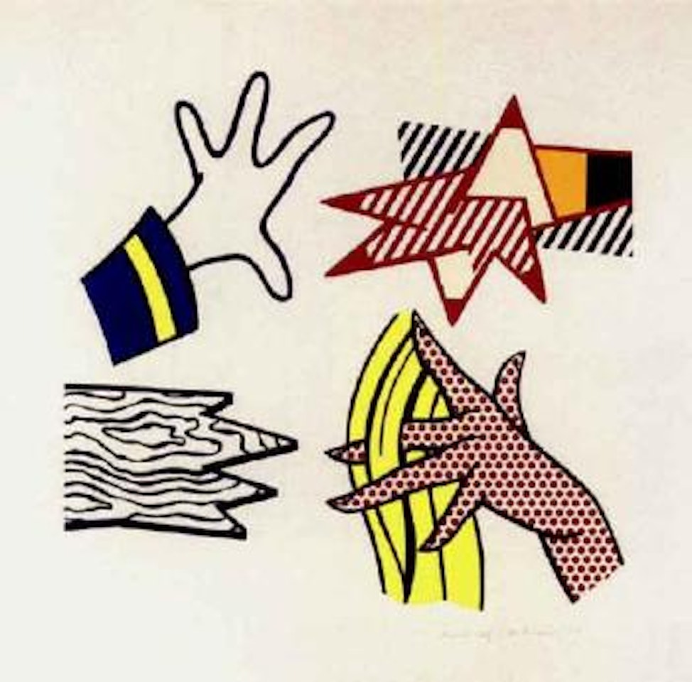 Study of hands by Roy Lichtenstein