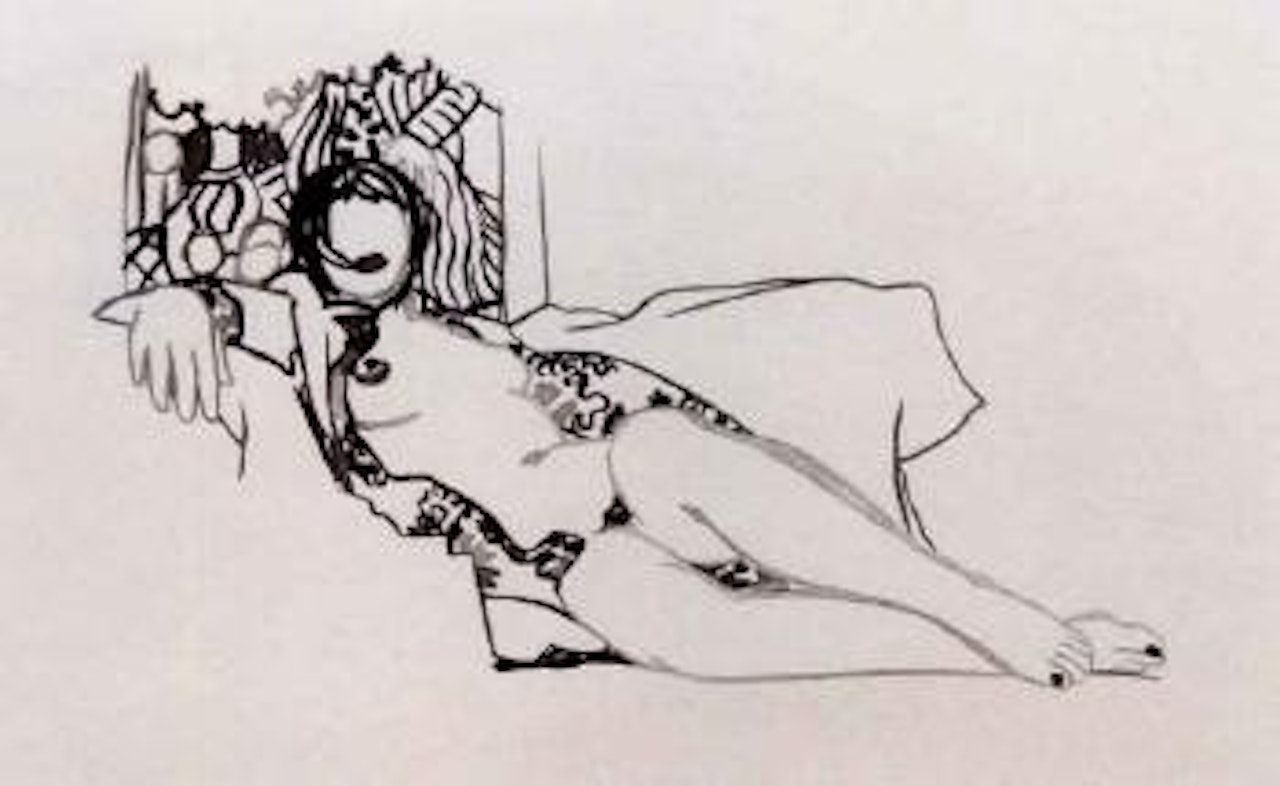 Monica nude with Matisse by Tom Wesselmann