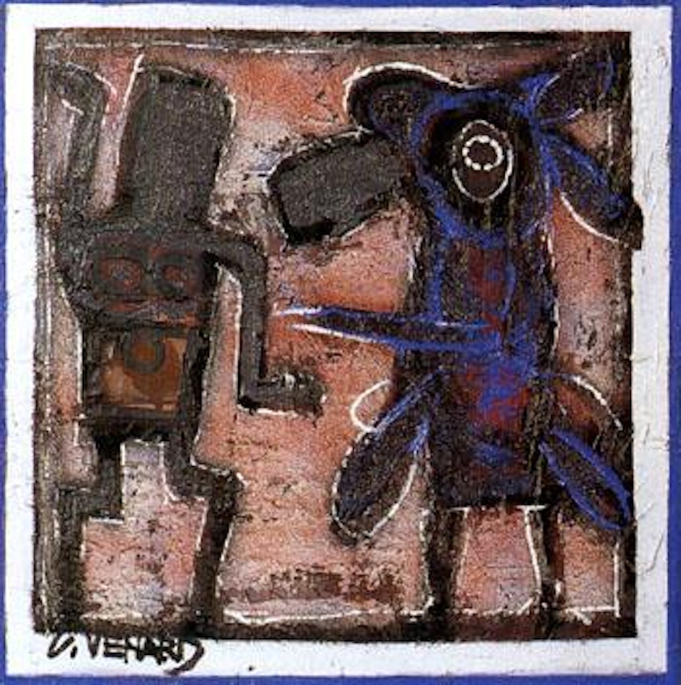 Homme et lapin by Claude Venard