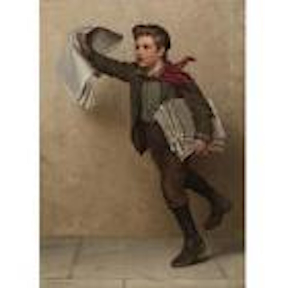 Extra, extra, the paper boy by John George Brown