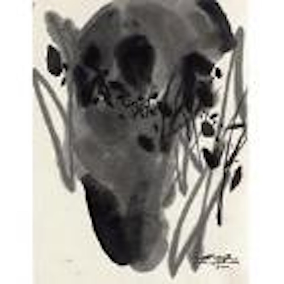 Untitled - Black and grey composition by Chu Teh-Chun