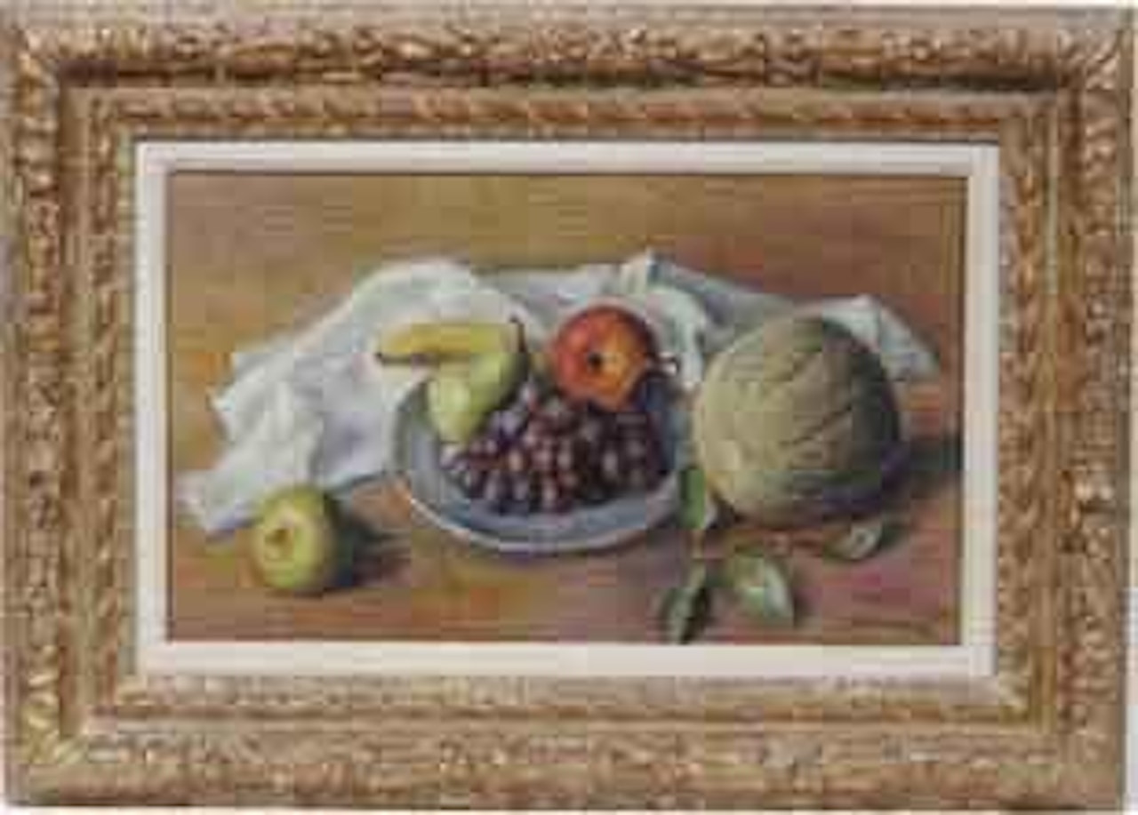 Still life with melon by Robert Brackman