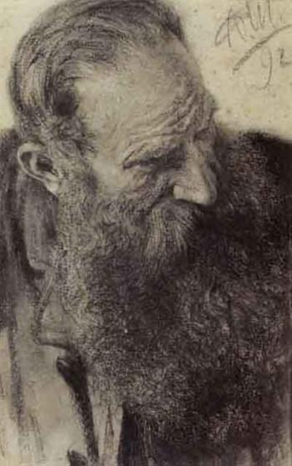 Bearded man by Adolph Menzel