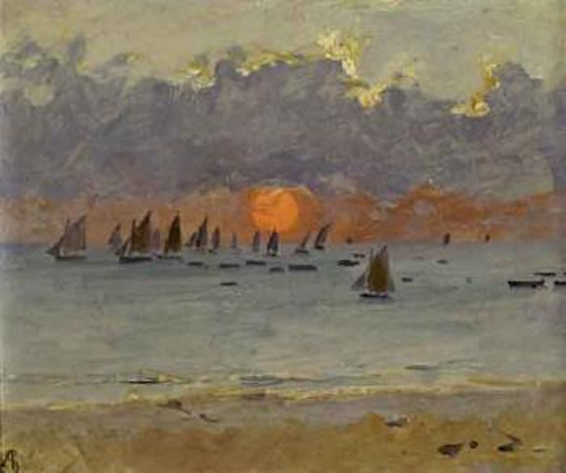 Ships at sea by Alfred Stevens
