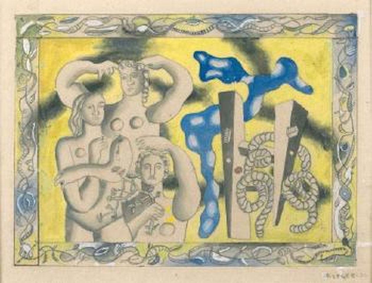 Composition aux trois figures by Fernand Leger