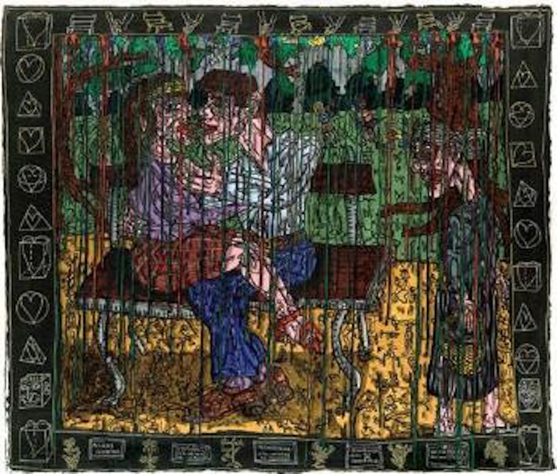 Les amoureux des bancs publics by Robert Combas