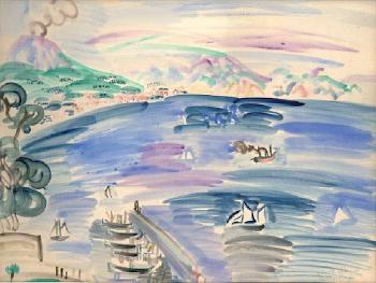 Le port de Naples by Raoul Dufy