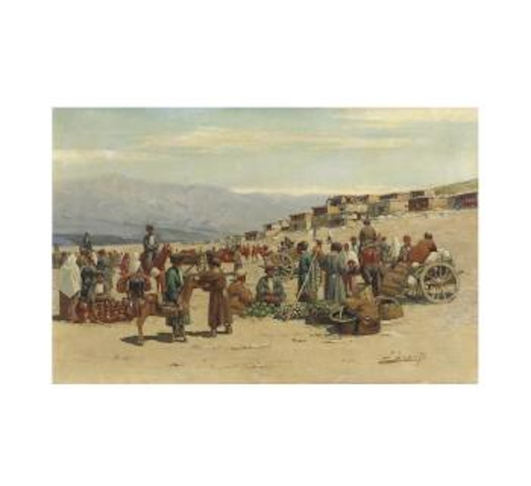Desert market by Richard Karlovich Zommer