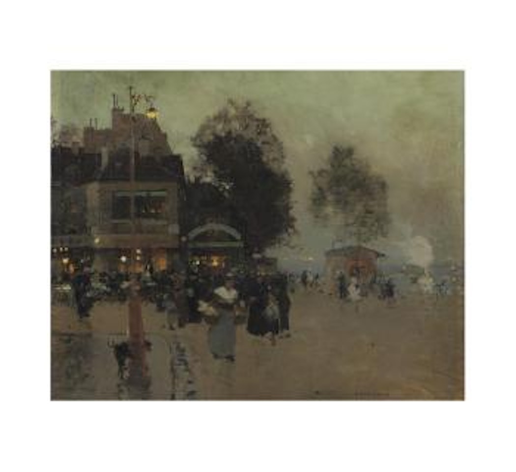 La guignette en bord de Seine by Luigi Loir