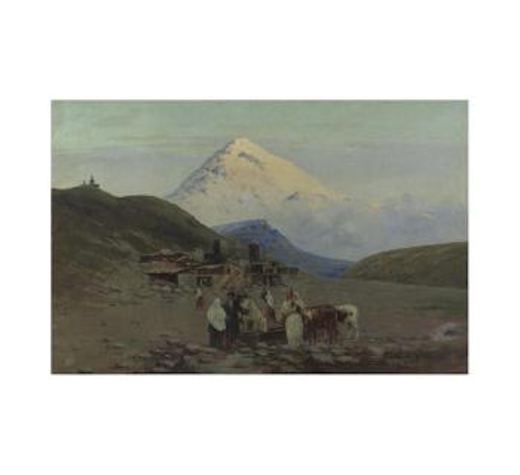 Mountain village by Richard Karlovich Zommer