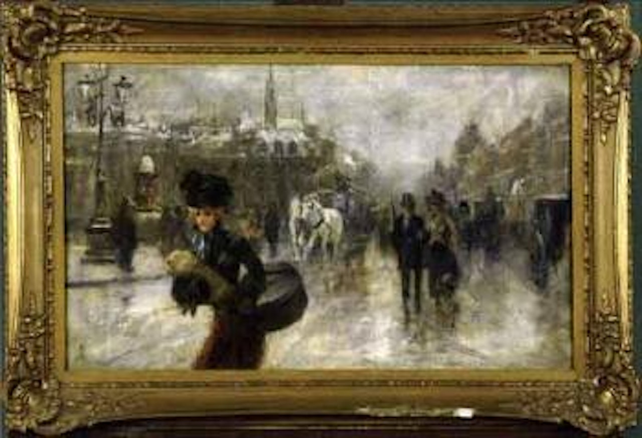 Elegante sur un boulevard Parisien by Alfred Stevens
