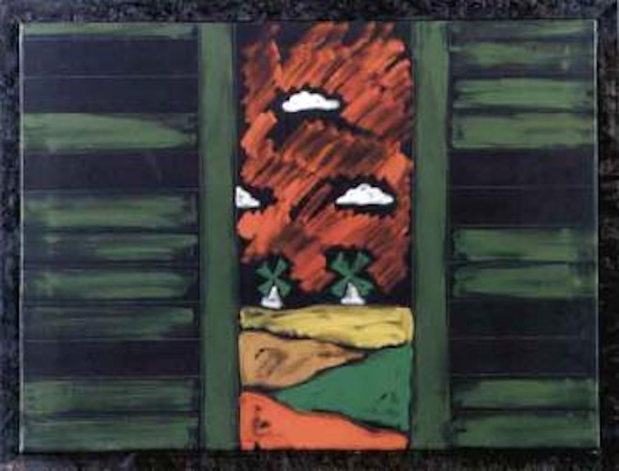 Landscape with blind by Tano Festa