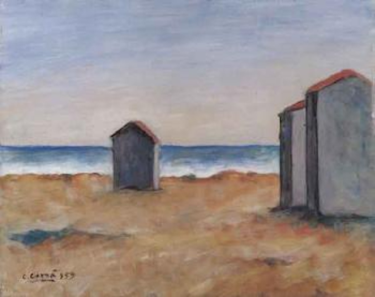 Beach huts in Forte dei Marmi, Tuscany by Carlo Carra
