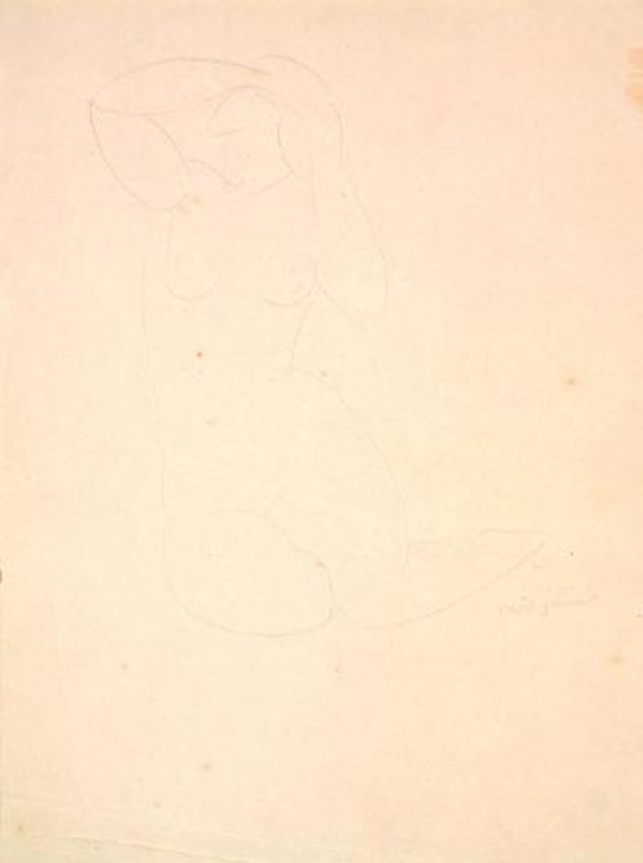 Nu assis by Amedeo Modigliani