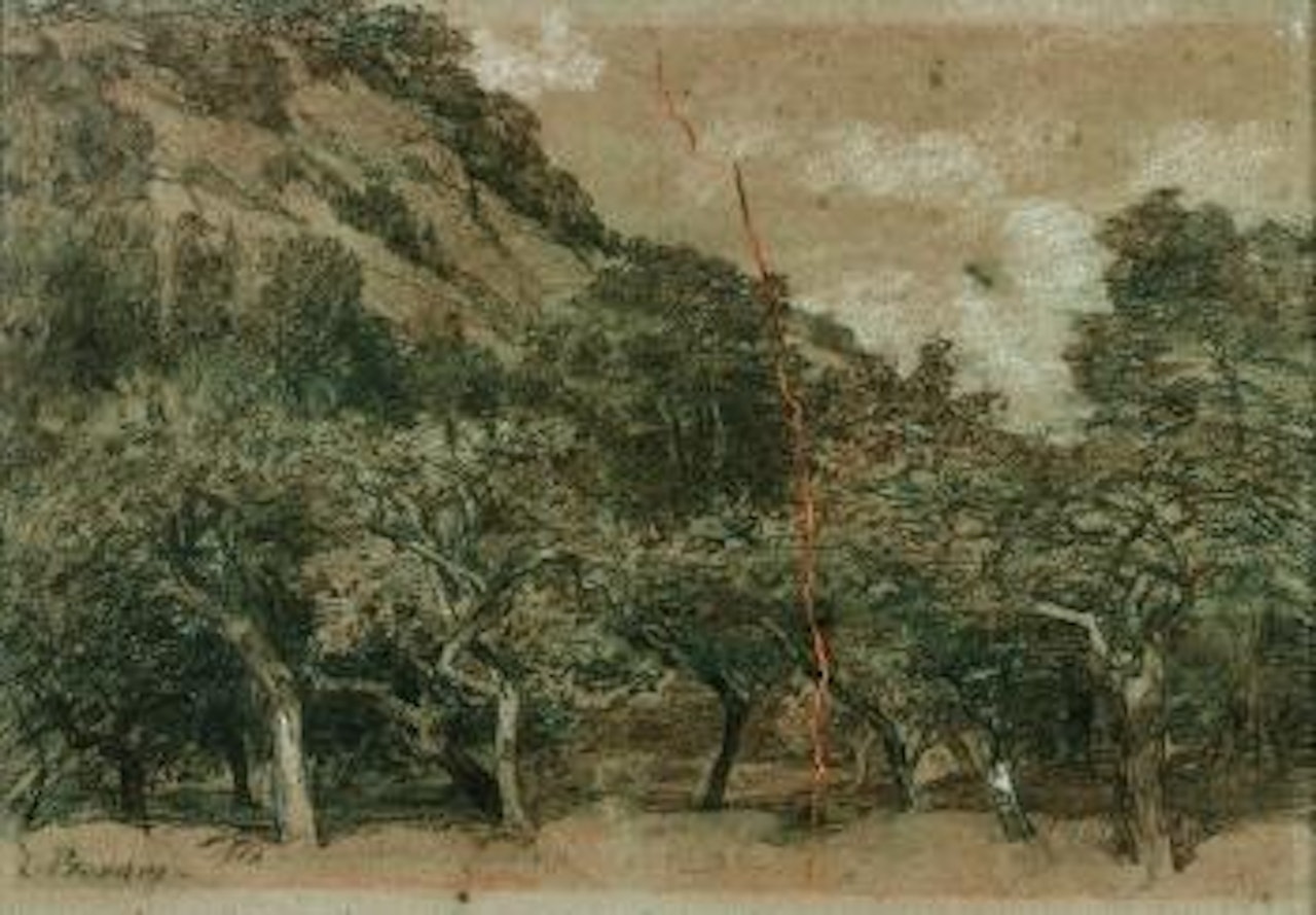 Paysage arbore by Eugène Boudin