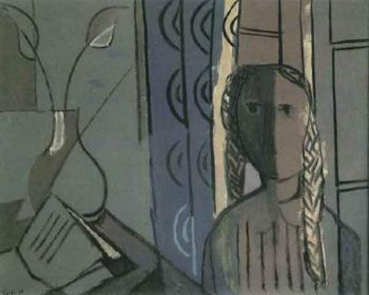 Jeune fille aux tresses by Francisco Bores