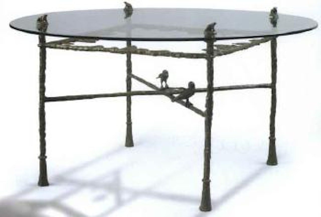Table feuilles by Diego Giacometti