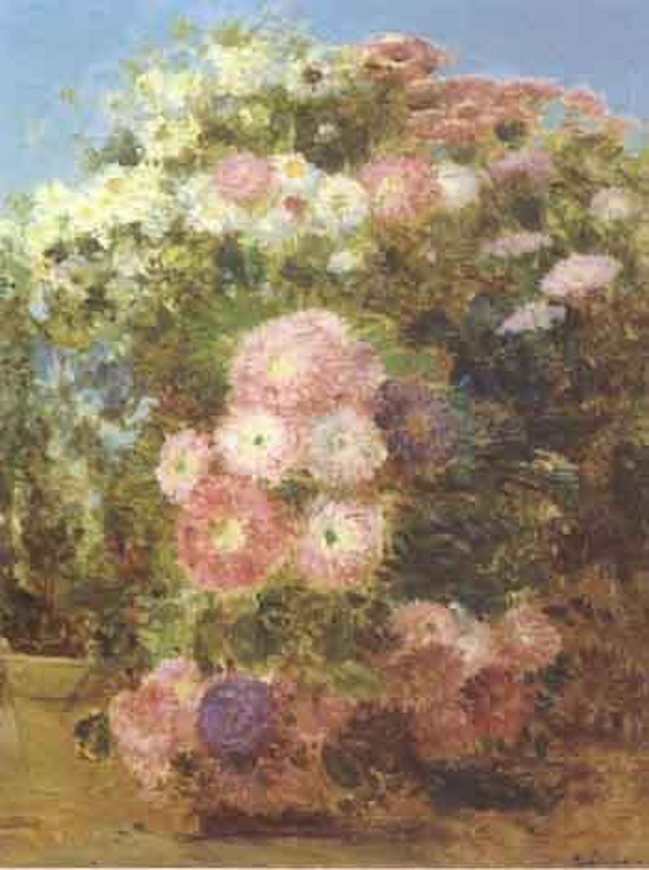 Massif de fleurs by Félix Ziem